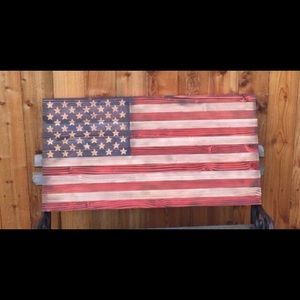 Rustic Red White and Blue American Flag